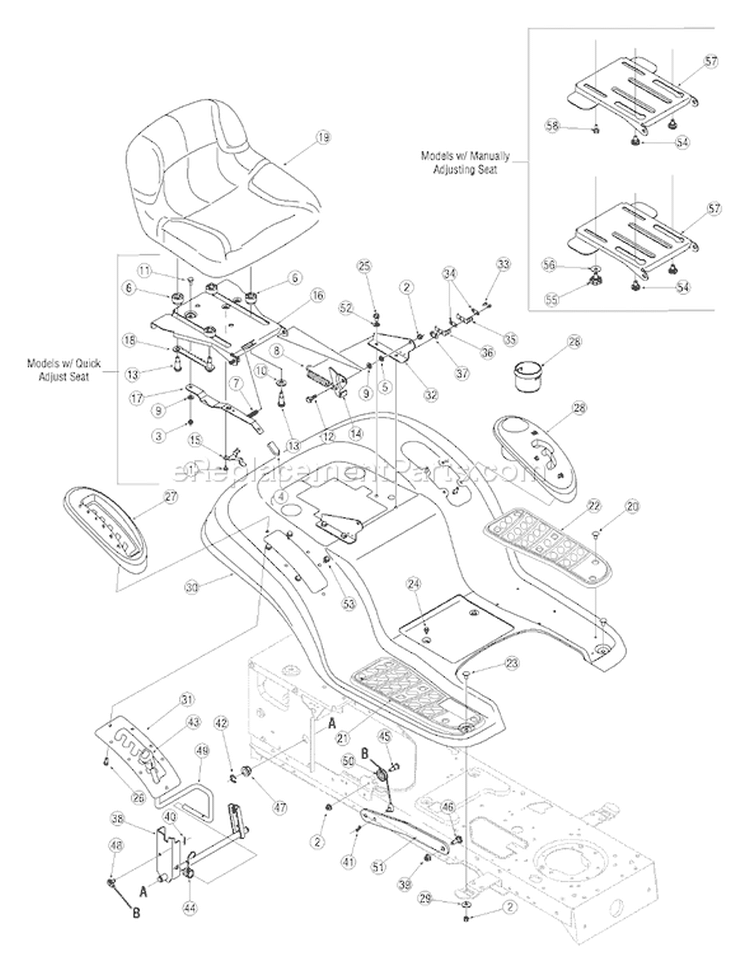 Page D Diagram and Parts List for 2005 Yard Man Lawn Tractor